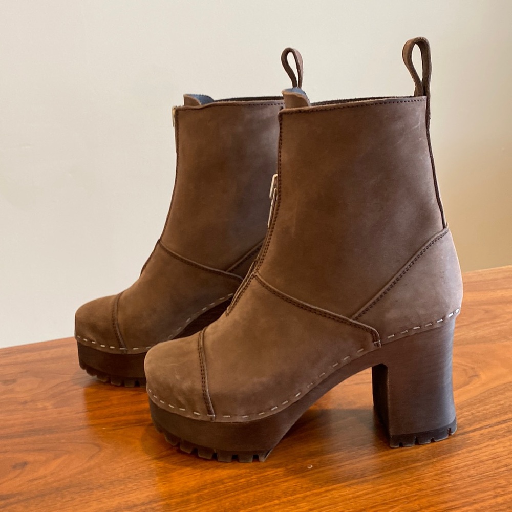 Swedish Hasbeens Grung Boot Chocolate Brown Nubuck